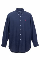 RALPH LAUREN SHIRT CLASSIC NAVY MEN PRE OWNED L