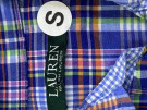 RALPH LAUREN ΠΟΥΚΑΜΙΣΟ CLASSIC ΠΛΑΪΔΕ ΜΠΛΕ ΓΥΝΑΙΚΕΙΟ PRE OWNED S