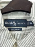 RALPH LAUREN ΠΟΥΚΑΜΙΣΟ CLASSIC ΡΙΓΕ ΛΕΥΚΟ ΠΡΑΣΙΝΟ ΑΝΤΡΙΚΟ PRE OWNED XL