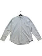 RALPH LAUREN CAMICIA BUTTON DOWN CLASSICA BLU BIANCO UOMO PRE OWNED L