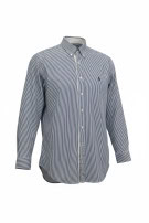 RALPH LAUREN ΠΟΥΚΑΜΙΣΟ CLASSIC ΡΙΓΕ ΜΠΛΕ ΛΕΥΚΟ ΑΝΤΡΙΚΟ PRE OWNED XL