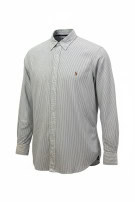 RALPH LAUREN ΠΟΥΚΑΜΙΣΟ CLASSIC ΡΙΓΕ ΜΠΛΕ ΛΕΥΚΟ ΑΝΤΡΙΚΟ PRE OWNED XL