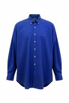 RALPH LAUREN BUTTON DOWN SHIRT CLASSIC ROYAL BLUE MENS PRE OWNED XXL