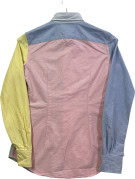 RALPH LAUREN CAMICIA BUTTON DOWN COLORBLOCK PASTELLO MULTICOLORE UOMO PRE OWNED XS