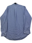 RALPH LAUREN GINGHAM CHECK SHIRT BLUE/WHITE UNISEX XL pre-owned