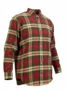 RALPH LAUREN BUTTON DOWN SHIRT PLAID RED OLIVE BEIGE MEN PRE OWNED L