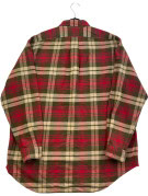 RALPH LAUREN BUTTON DOWN SHIRT PLAID RED OLIVE BEIGE MEN PRE OWNED L