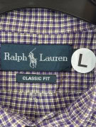 RALPH LAUREN ΠΟΥΚΑΜΙΣΟ ΚΑΡΟ ΜΩΒ ΑΝΤΡΙΚΟ PRE OWNED L