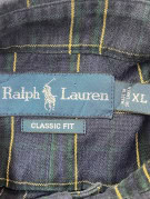 RALPH LAUREN CAMICIA CLASSIC CHECK NAVY UOMO PRE OWNED XL