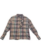 RALPH LAUREN Plaid Shirt Vintage Ruffle Multicolor Women’s XL