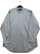 RALPH LAUREN CAMICIA BUTTON DOWN CLASSICA AZZURRA UOMO PRE OWNED XL