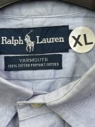 RALPH LAUREN CAMICIA BUTTON DOWN CLASSICA AZZURRA UOMO PRE OWNED XL