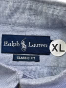 RALPH LAUREN CAMICIA BUTTON DOWN CLASSICA AZZURRA UOMO PRE OWNED XL