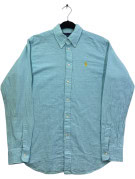 RALPH LAUREN CAMICIA BUTTON DOWN CLASSICA AZZURRA UOMO PRE OWNED M