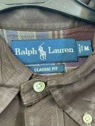 RALPH LAUREN CAMICIA BUTTON DOWN CLASSICA MARRONE UOMO PRE OWNED M