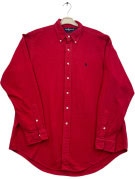 RALPH LAUREN CAMICIA BUTTON DOWN CLASSICA ROSSA UOMO PRE OWNED L
