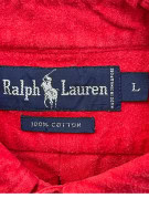 RALPH LAUREN CAMICIA BUTTON DOWN CLASSICA ROSSA UOMO PRE OWNED L