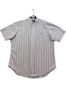RALPH LAUREN CAMICIA CLASSICA BIANCA RIGATA UOMO PRE OWNED XL