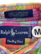 RALPH LAUREN CAMICIA CLASSICA MULTICOLORE A QUADRI UOMO PRE OWNED M
