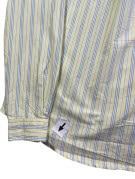 RALPH LAUREN BUTTON DOWN SHIRT CLASSIC STRIPED YELLOW MENS PRE OWNED L