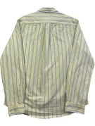 RALPH LAUREN BUTTON DOWN SHIRT CLASSIC STRIPED YELLOW MENS PRE OWNED L