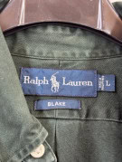 RALPH LAUREN ΠΟΥΚΑΜΙΣΟ ΚΛΑΣΙΚΟ ΣΚΟΥΡΟ ΠΡΑΣΙΝΟ ΑΝΤΡΙΚΟ PRE OWNED L