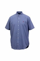 RALPH LAUREN SHORT SLEEVE SHIRT CLASSIC FIT BLUE UNISEX L