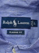 RALPH LAUREN SHORT SLEEVE SHIRT CLASSIC FIT BLUE UNISEX L