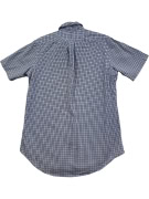RALPH LAUREN CAMICIA A QUADRI BLU A MANICHE CORTE DA UOMO S pre-owned