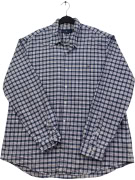 RALPH LAUREN CAMICIA A QUADRI BLU DA UOMO A MANICHE LUNGHE XXL pre-owned