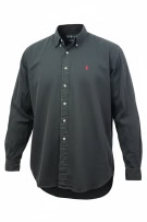 RALPH LAUREN CAMICIA A MANICHE LUNGHE NERA DA UOMO L usata