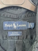 RALPH LAUREN CAMICIA A MANICHE LUNGHE NERA DA UOMO L usata