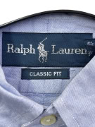RALPH LAUREN OXFORD SHIRT CLASSIC FIT LOGO LIGHT BLUE UNISEX L