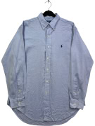 RALPH LAUREN OXFORD SHIRT CLASSIC FIT LOGO LIGHT BLUE UNISEX L