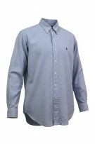 RALPH LAUREN OXFORD SHIRT CLASSIC FIT LOGO LIGHT BLUE UNISEX L