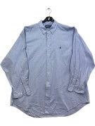 RALPH LAUREN CAMICIA OXFORD CLASSIC AZZURRO UOMO PRE OWNED XXL