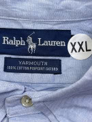 RALPH LAUREN CAMICIA OXFORD CLASSIC AZZURRO UOMO PRE OWNED XXL