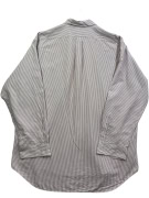 RALPH LAUREN CAMICIA A RIGHE 90s BIG SHIRT LOGO BORDEAUX/BIANCO UNISEX L
