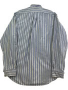 RALPH LAUREN CAMICIA BUTTON DOWN RIGATA CLASSIC FIT BLU UOMO PRE OWNED L