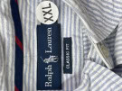 RALPH LAUREN STRIPED SHIRT CLASSIC BLUE MEN PRE OWNED XXL