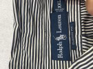 RALPH LAUREN STRIPED SHIRT NAVY MEN PRE OWNED XXL