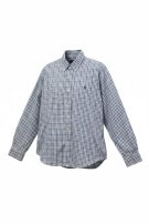 RALPH LAUREN CAMICIA BUTTON DOWN SLIM FIT A QUADRI BIANCA BLU UOMO PRE OWNED L