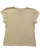 RALPH LAUREN RIBBED T SHIRT MINIMAL BEIGE ΓΥΝΑΙΚΕΙΟ PRE OWNED S