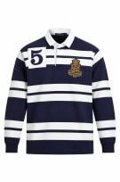 RALPH LAUREN RUGBY SHIRT COLLEGIATE NAVY ΛΕΥΚΟ ΑΝΤΡΙΚΟ PRE OWNED S