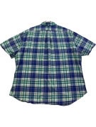 RALPH LAUREN SPORT CAMICIA A MANICHE CORTE CLASSICA A QUADRI BLU VERDE UOMO PRE OWNED XL