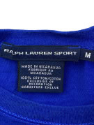 RALPH LAUREN SPORT ΜΑΚΡΥΜΑΝΙΚΗ ΜΠΛΟΥΖΑ ΚΛΑΣΙΚΗ ΡΙΓΕ ΜΠΛΕ ΛΕΥΚΟ ΓΥΝΑΙΚΕΙΟ PRE OWNED M