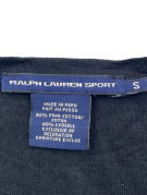 RALPH LAUREN SPORT LONG SLEEVE TOP MINIMAL BLACK WOMENS PRE OWNED S