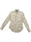 RALPH LAUREN SPORT Πουκάμισο Western Vintage Ριγέ Μπεζ/Ταμπά Γυναικείο S