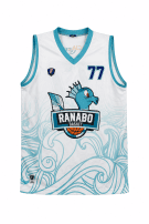 RANABO ΜΠΛΟΥΖΑΚΙ ΜΠΑΣΚΕΤ ΜΕ ΓΡΑΦΙΚΑ ΛΕΥΚΟ ΚΑΙ ΓΑΛΑΖΙΟ ΑΝΤΡΙΚΟ PRE OWNED XL