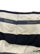RAVAZZOLO Pantaloni da completo vintage con pieghe blu scuro da uomo XL
